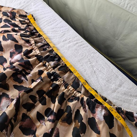 Boohoo Plus NWT Leopard print Bardot top one shoulder 20 brown tan black - Picture 13 of 17